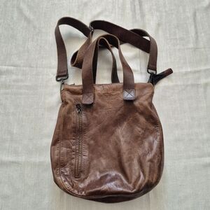 RUDSAK Distressed Leather  Tote, Shoulder Messenger Bag, As Is